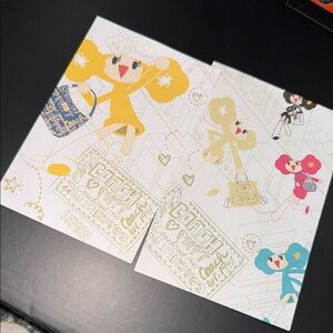 Coach Poppy Graphic Cards with Yellow and Pink Accents
